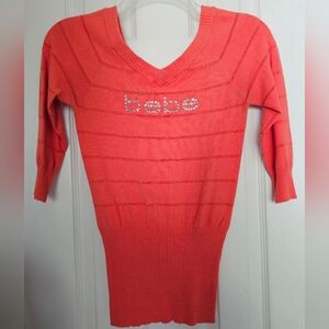 bebe rhinestone logo top